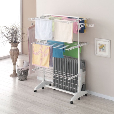 Tendedero Torre Plegable 3 Niveles con Ruedas Tendedero Torre Plegable 3 Niveles con Ruedas